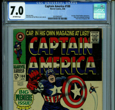 Captain America #100 CGC 7.0 1968 Marvel Comics Black Panther