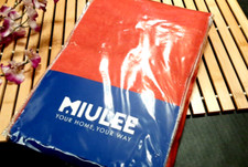 Pair MIULEE SHEER GROMMET CURTAIN PANELS 54" X 84" ORANGE RED