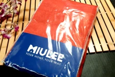 Pair MIULEE SHEER GROMMET CURTAIN PANELS 54" X 84" ORANGE RED