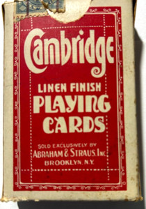 CAMBRIDGE ABRAHAM & STRAUS LINEN FINISH PLAYING CARDS FAST FREE SHIPPING