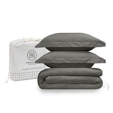 Threadmill Dark Grey Duvet Cover King Size Bedding Set, Breathable Comforter ...