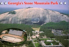 Georgia's Stone Mountain Park Aerial View Photo by Doane Continental Postcard