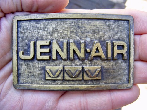 Vtg JENN-AIR Belt Buckle OVEN Maytag Whirlpool Kitchen Jennair Appliance RARE VG