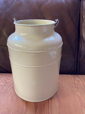 Ikea SOCKER retired discontinued metal milk can vase rustic