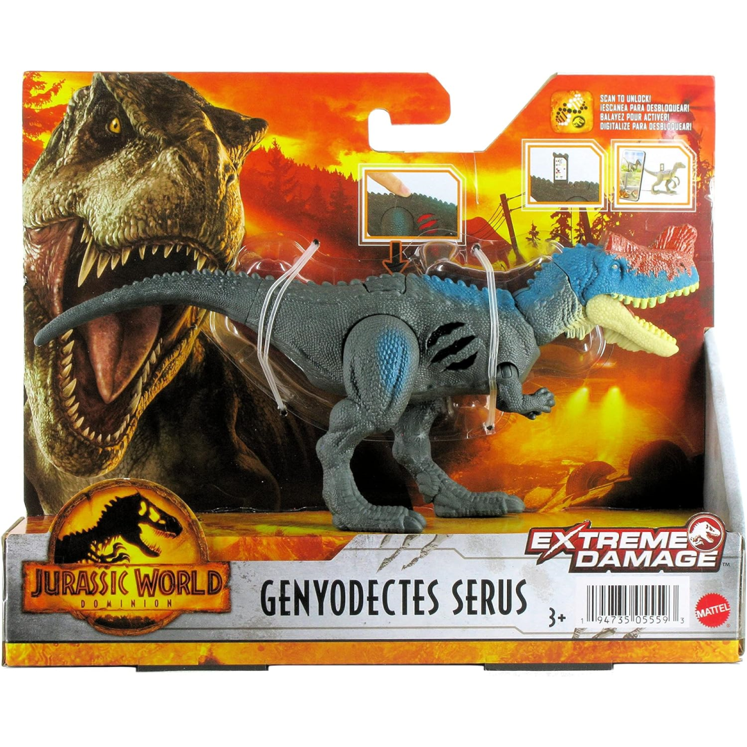 Jurassic World Genyodectes Serus Extreme Damage Dinosaur Action Figure Kids Toy