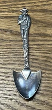 Kotzebue Alaska Full Figure Miner  Shovel Bowl Sterling Souvenir Spoon No Mono 