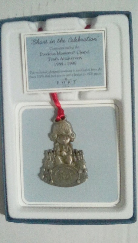 To Have and To Hold Precious Moments Happy Anniversary Ornament Porcelain 3.25"