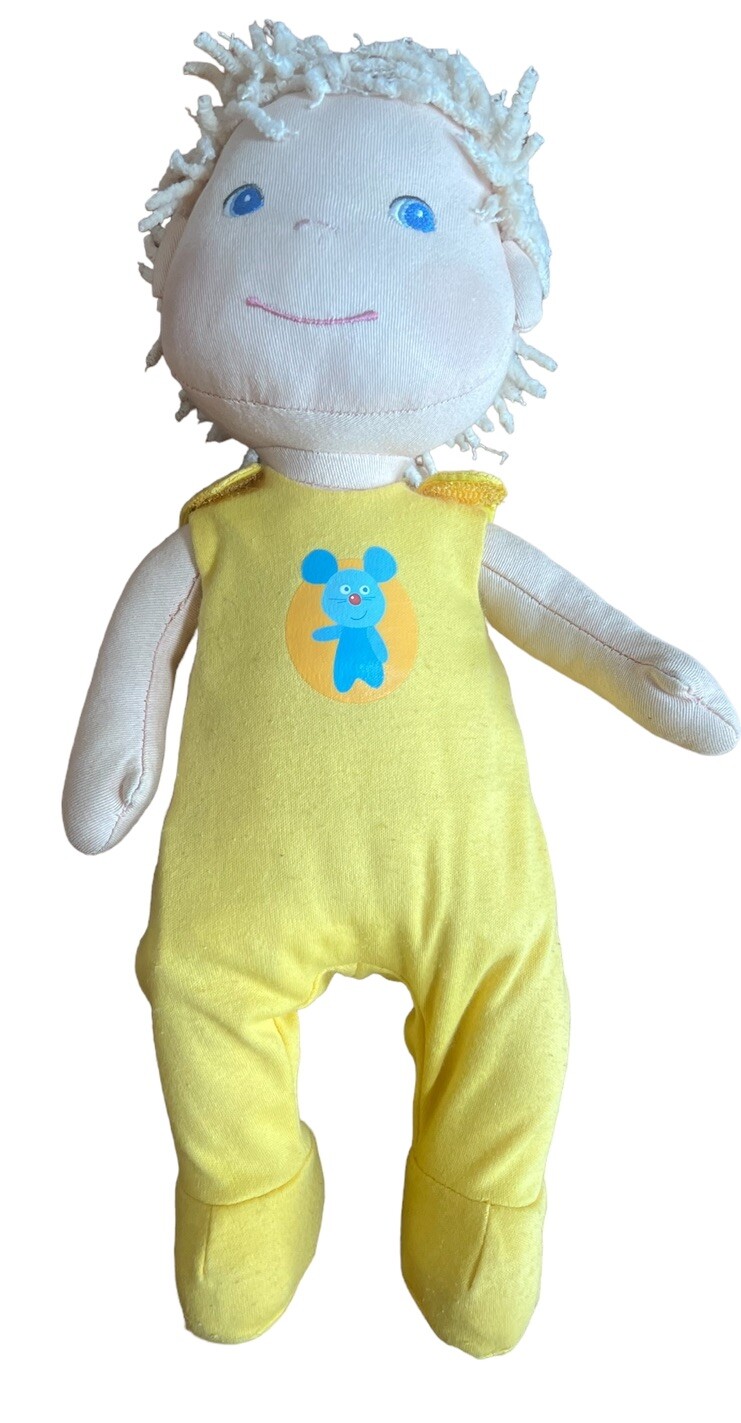 Rare Haba 13&rdquo; Fritzi Doll Blonde Blue Eyes Boy Plus Mouse 