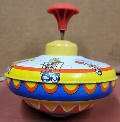 Ohio Art Vintage Spinning Top “Circus Animals” Model