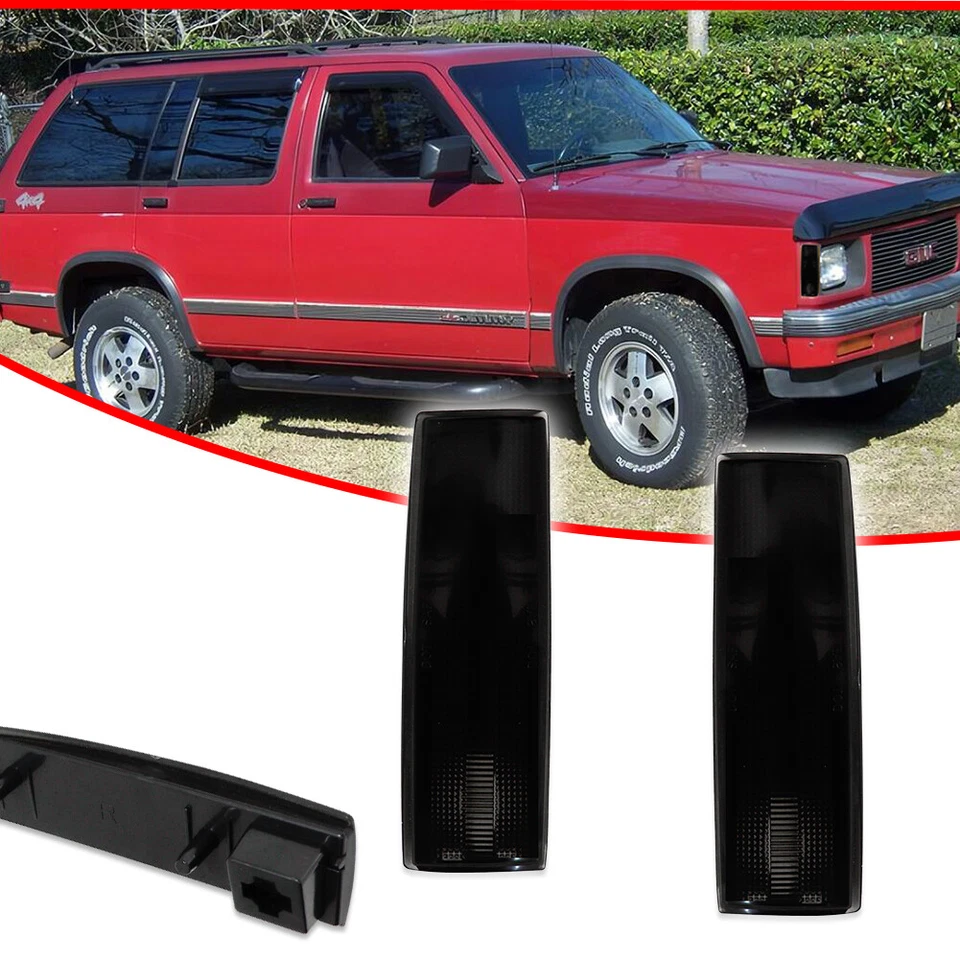 2X Luces marcadoras de esquina laterales con lente ahumada para Chevy S10 GMC Jimmy S15 Oldsmobile Foto 2 de 4
