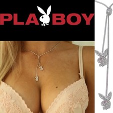 Playboy Y Collana Coniglietto Charm Nodo Play Boy y2k Confezione Regalo NOS NUOVA CON ETICHETTE NUOVA CON SCATOLA HTF RARA