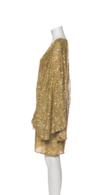 ELIE SAAB Gold Sequin V Neck Mini Dress With Dolman Sleeves! $5690 | eBay ELIE SAAB Gold Sequin V Neck Mini Dress With Dolman Sleeves! $5690 | eBay