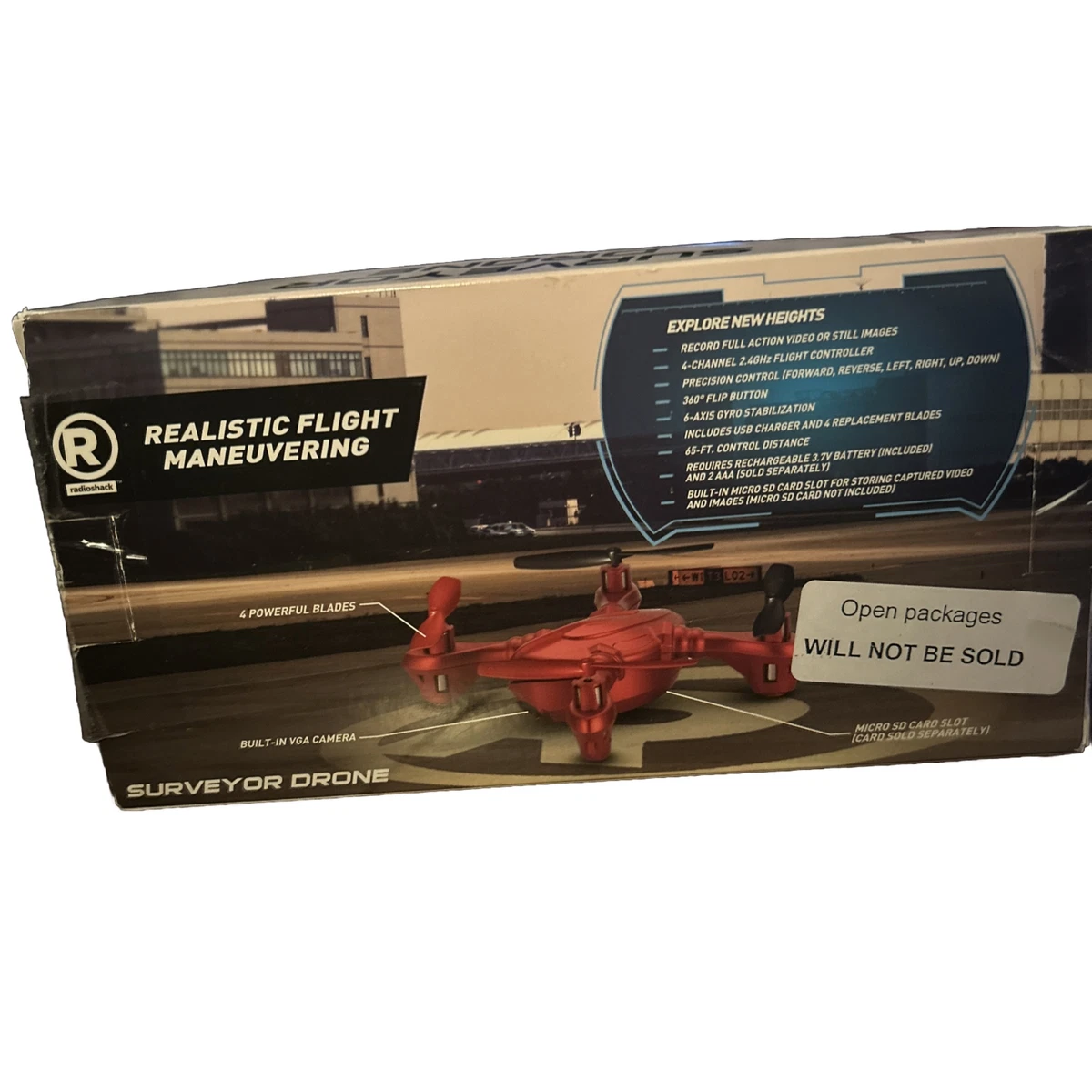 Drone RadioShack Surveyor Camera No Battery In Drone AS IS