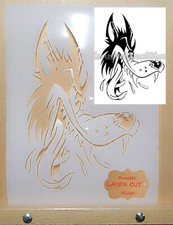 Precious stencil Airbrush art stencil artists precious cartoon dog template