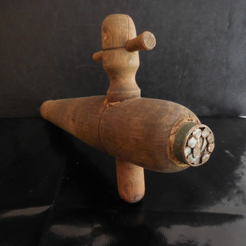 PN France Vintage Handcrafted Oak Cask Barrel Tap Liqueur Wine Art Deco