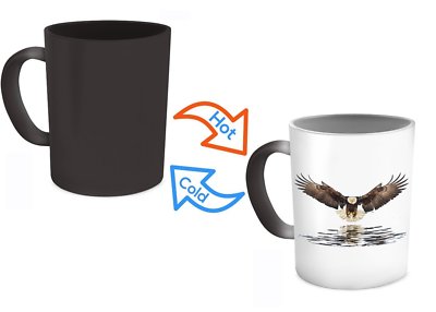 SpreadPassion Eagles Mug - Eagle Flying Mug - Color Changing Mug - Heat...