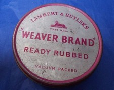 Vintage "WEAVER BRAND" Ready Rubbed Lambert & Butler's Tobacco Tin 