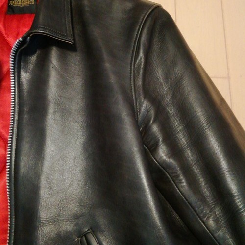 FINE CREEK LEATHERS FINECREEK&CO Horse Hide Single Riders Jacket 40 Size Black - Picture 5 of 19