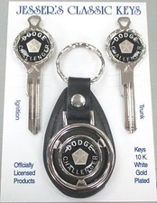 Black Dodge Challenger Deluxe Classic White Gold Keys Set 1970 1971 1972 1973 Black Dodge Challenger Deluxe Classic White Gold Keys Set 1970 1971 1972 1973