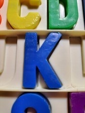 Fisher Price School Day Desk REPLACEMENT MAGNETIC Alphabet Letter  K  Vtg 1972