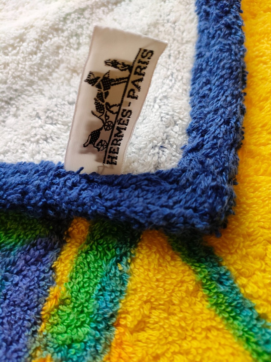 HERMES-PARIS トゥカンデザイン バスタオル HERMES Paris Small Bath Towel Bath Mat Cotton 100% Toucan Birds