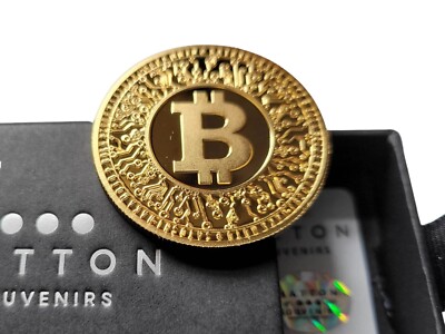 Bitcoin Goldmünze seltenes Souvenir Geschenk | Vitrine | nur 5k hergestellt | BTC Münze
