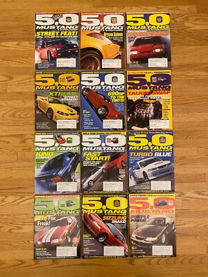 Lot of 12 5.0 Mustang & Super Fords Magazine 2002 Turbo Snake Cobra SVT Muscle