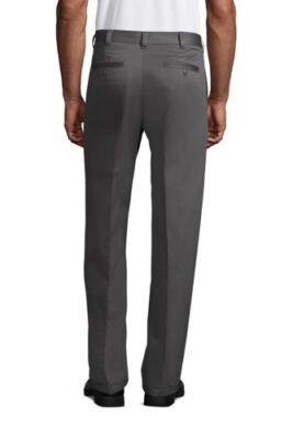Lands' End Men's Blend Plain Front Chino Pants Arctic Gray