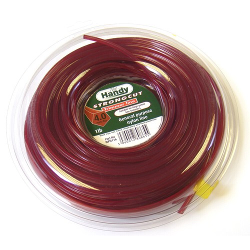Trimmer Line 2,4 Mm X 15 M – Nylonfaden Für Rasentrimmer & Motorsensen | 2 Stück, Rot, Hohe Elastizität