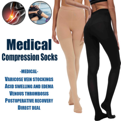 Moderate Pressure Medical Quality Women Compression Pantyhose 25-35 mmHg Support