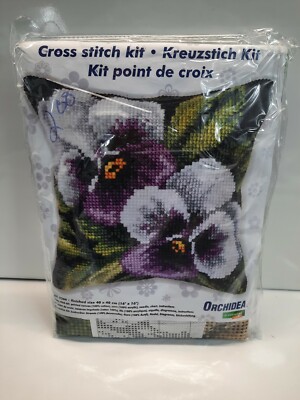 Orchidea Zweigart Cross Stitch Kit Pillow Cover Cover Flowers #9245