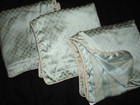 DILLARDS NOBLE EXCELLENCE CHATEAU AQUA GOLD DIAMOND (3) EURO PILLOW SHAMS 26X26