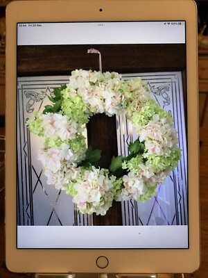 Türkranz nach Maß, rosa & gelbe Seidenblumen, maximale Breite 46 cm. Gratis Versand