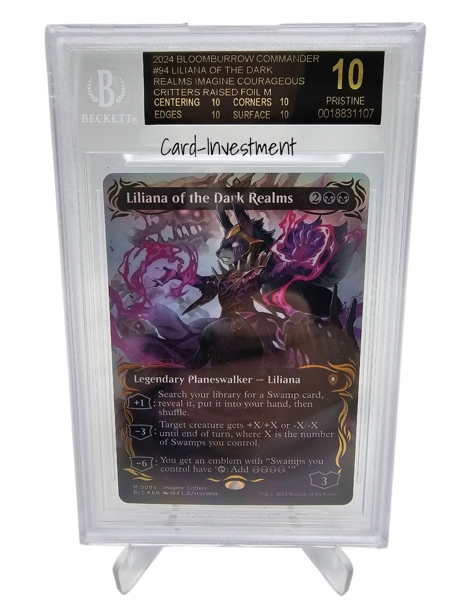 PSA10 mtg レイズド FOIL 闇の領域のリリアナ 英語版 blb BGS 10 BLACK LABEL MTG Bloomburrow Liliana of the Dark Realms