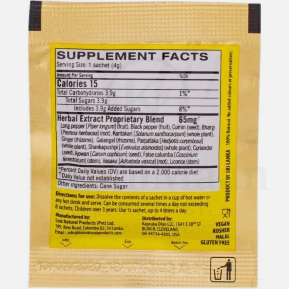 Link Samahan Té de Hierbas Natural 100 Bolsitas Tos Ayurvédica y Té de Ceilán Frío Foto 4 de 4