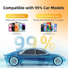 2-in-1 Wireless CarPlay Android Auto Adapter Smart AI Box USB Dongle