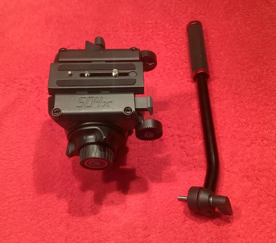 Fluid Video Stativkopf MANFROTTO 504X Flache Basis Mehrstufiger Balanceausgleich - Bild 2 von 4