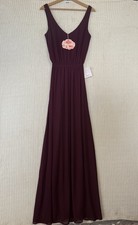 Show Me Your MUMU Kendall Merlot Chiffon Maxi Dress Women's Size XS $168 NWT