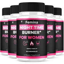 (5 Pack) Femina Night Time Capsules, Femina NightTime Formula (300 Capsules)