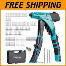 Versatile Manual Riveter Set with Drill Bits