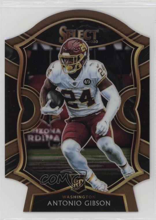 2020 Panini Select Concourse Copper Prizm Die-Cut /355 Antonio Gibson Rookie RC