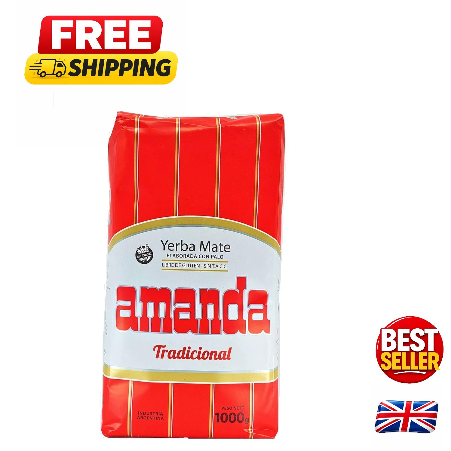 Yerba Mate Roja - 1Kg  Loose Leaves Tea for Digestion and Energy