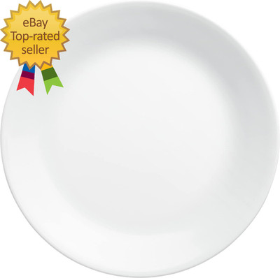 Vitrelle 4-Pieces 10.25'' Glass Dinner Plates Chip & Crack Resistant Glass