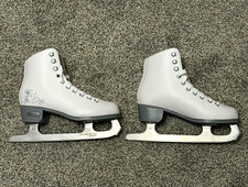 Bladerunner Allure G Youth Figure Ice Skates White/Gray Toe Pick US 2