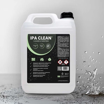 MCHEM IPA CLEAN 5L Alcool Isopropilico 99,9% | Sgrassante, Detergente Alcol