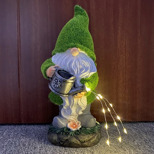 Rasenzwerg Dekoration Zwerglampe Zwergstatue Gartenzwerglampe Solarbetriebene - Bild 12 von 12