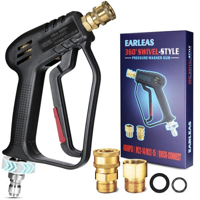 #ad Short Pressure Washer Gun with Swivel 4000 PSI Power Washer Gun M22 14mm 15... $38.97