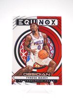 Tyrese Maxey 2024-25 Panini Obsidian Equinox Red Flood Philadelphia 76ers #20