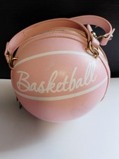 Unbranded Basketball Bag Handbag Purse Light Pink Round CUTE Pre-owned
