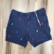 Polo Ralph Lauren Multi-Pony Sweat Shorts Navy Blue Drawstring